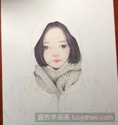 水彩画教程：那个叫柿子的女孩