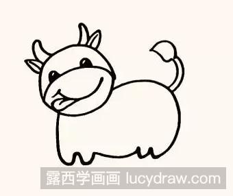 动物简笔画：奶牛的画法