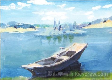 水粉风景画教程：船只的画法
