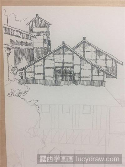 水彩画教程：教你画河边的屋子