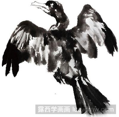 国画鸬鹚怎么画