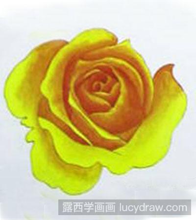 黄玫瑰 简笔画图片