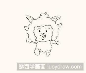 卡通简笔画：懒羊羊的画法