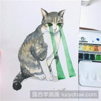 水彩画教程：教你画猫