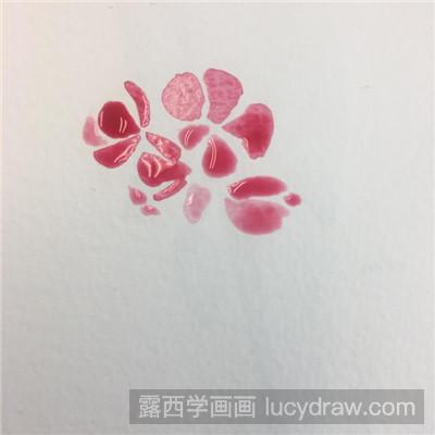 水彩画教程：教你画桃花