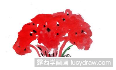 国画教程：教你画鸡冠花