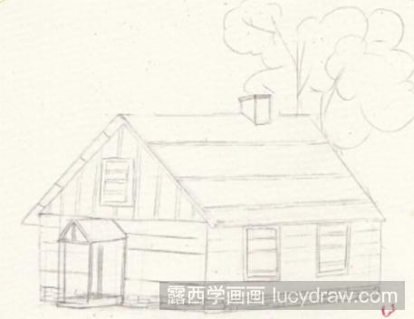 手绘插画教程：温馨的小木屋