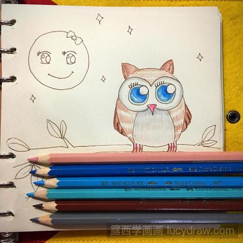 可爱猫头鹰插画教程