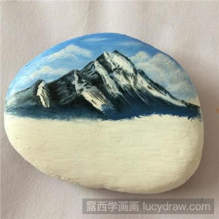 丙烯画雪山美景怎么画