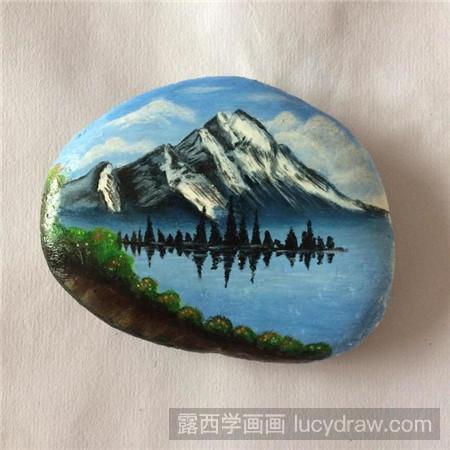 丙烯画雪山美景怎么画