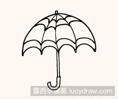 简笔画漂亮的小雨伞