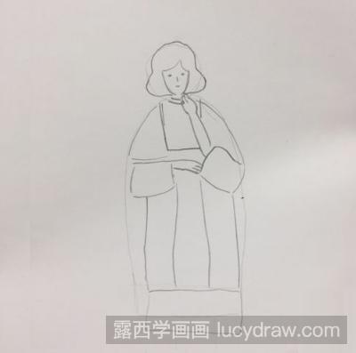 儿童画教程：教你画大衣女孩