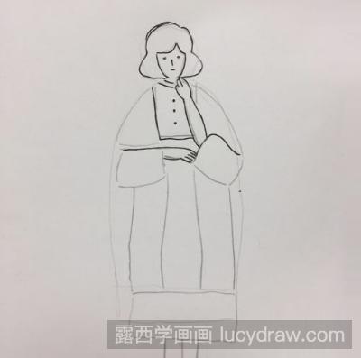 儿童画教程：教你画大衣女孩