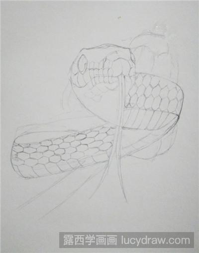 法海青蛇手绘图片