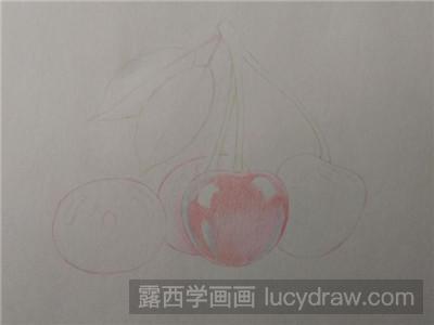 彩铅画教程：教你画大樱桃