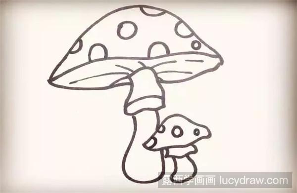 蘑菇简笔画教程