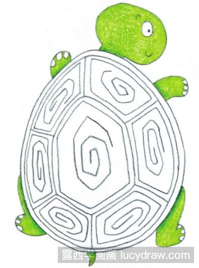 动物儿童画：教你画可爱的小乌龟