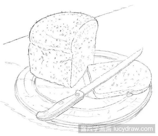 素描静物教程：吐司面包的画法