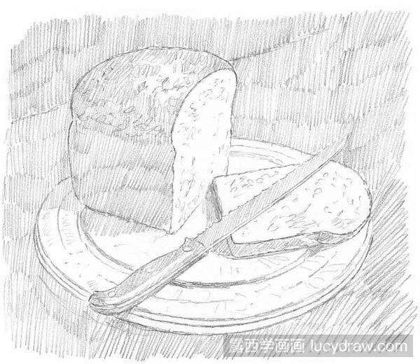 素描静物教程：吐司面包的画法