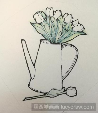 手绘插画教程：小清新花瓶的画法