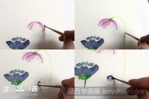 水彩画教程：水彩花卉教程步骤图片