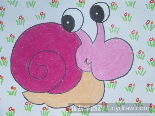 小蜗牛儿童画教程
