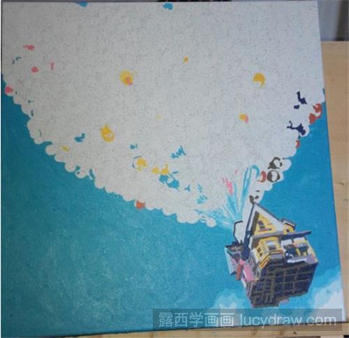 热气球数字油画的画法