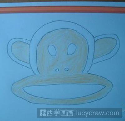 大嘴猴的简单儿童画法