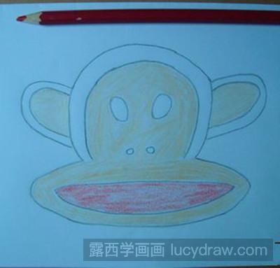 大嘴猴的简单儿童画法