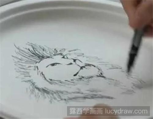 狮子水粉画教程