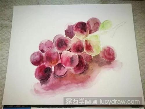 水彩葡萄的画法