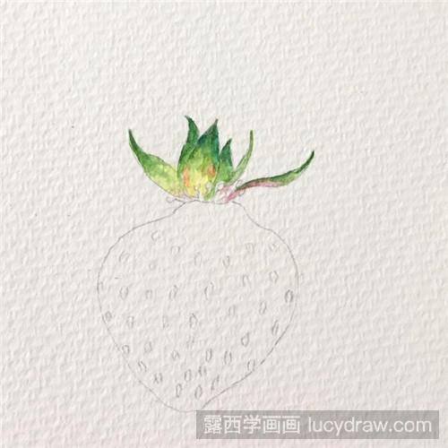 草莓的水彩画法