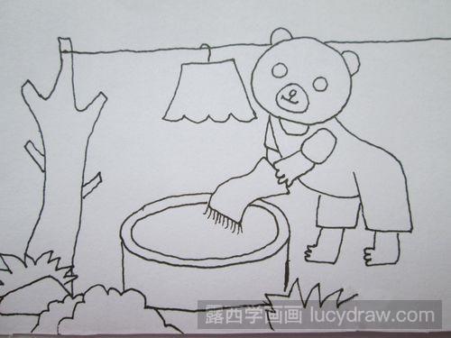 小熊的儿童画画法