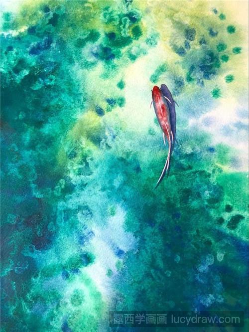 鱼的水彩画法
