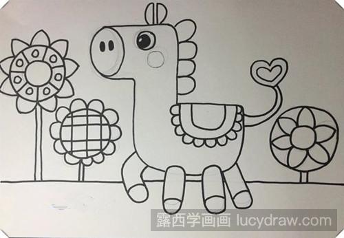 儿童画马的画法