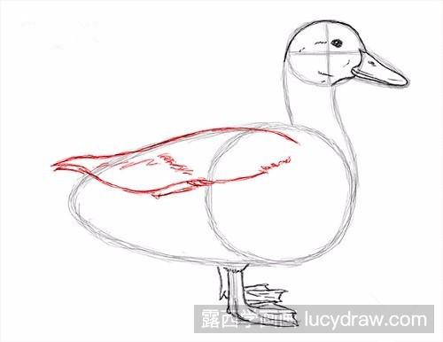 素描鸭子怎么画