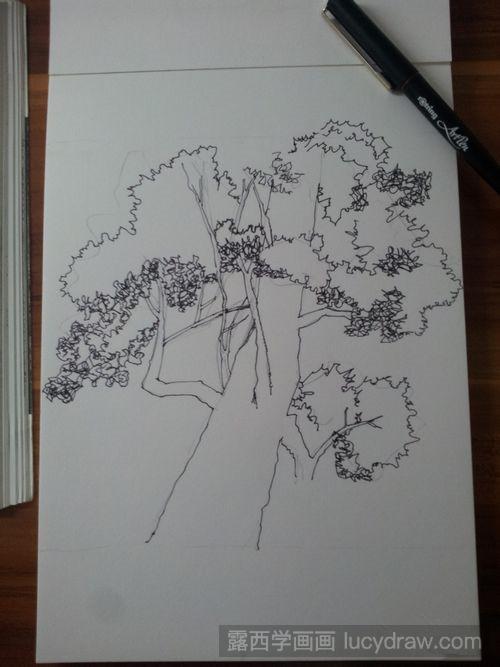 树的速写画法