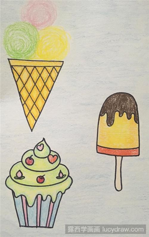 怎么画冰淇淋