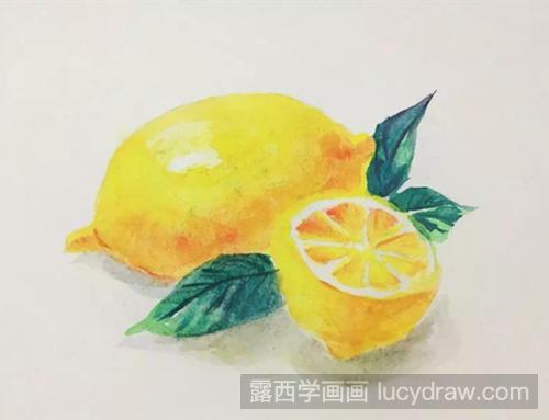 怎么用水彩画柠檬