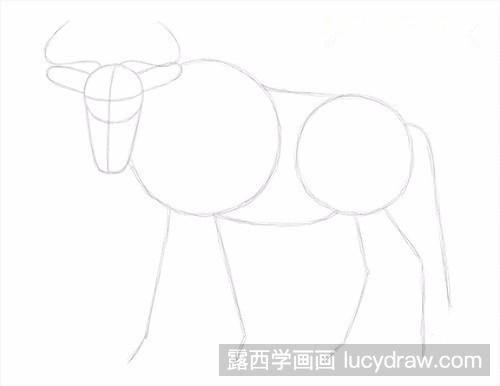 素描角马怎么画