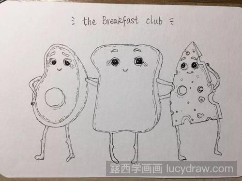 怎么画早餐小插画