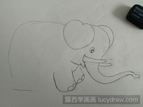简笔大象怎么画