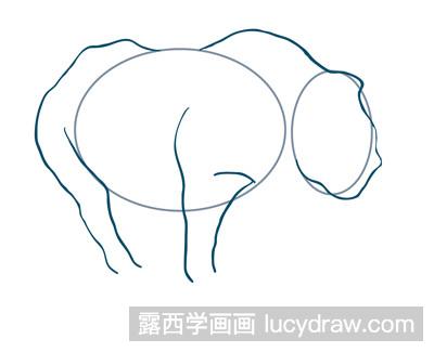 速写犀牛的画法