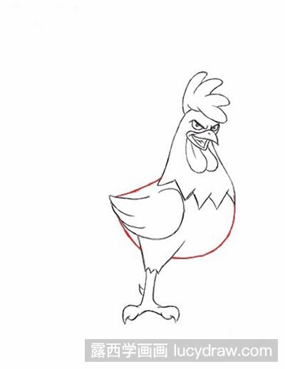 鸡的卡通画法