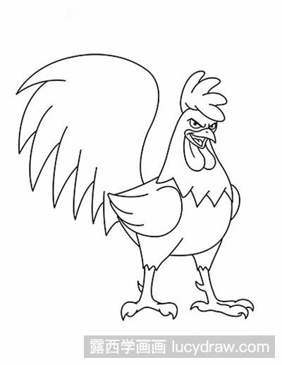 鸡的卡通画法