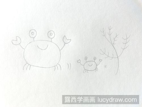 简笔画螃蟹的画法