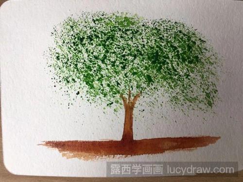 水彩画树的画法