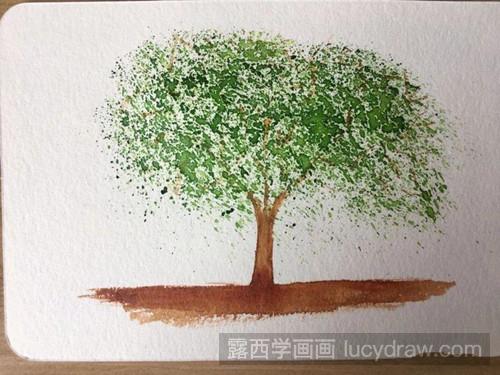 水彩画树的画法