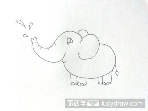 大象简笔画步骤