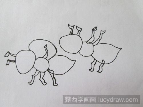 儿童画蚂蚁的画法